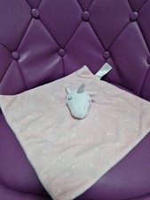 Doudou plat licorne rose blanc PRIMARK - 24349