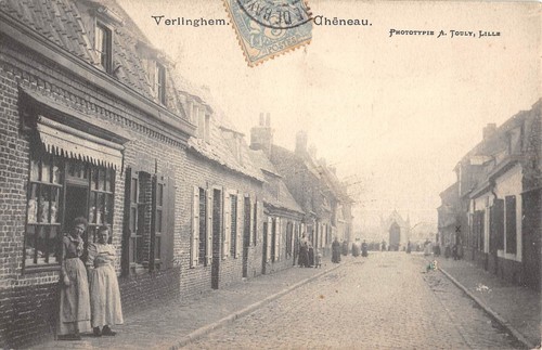 Cpa verlinghem rue du - cpa,