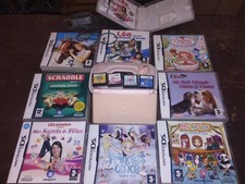 LOT - Nintendo DS lite rose occasion + 13 jeux & accessoires
