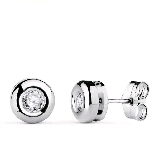 Boucles oreilles blanc - or,