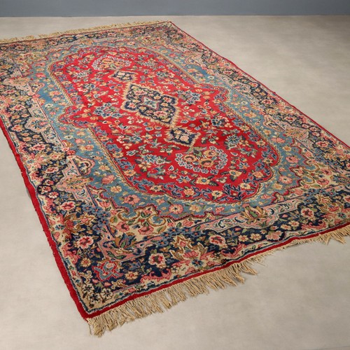 Tapis ancien asiatique coton - tapis,