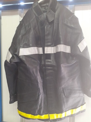 Veste cuir pompier 104 - cuir,