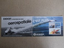 6/1983 PUB AEROSPATIALE ENGIN TACTIQUE MISSILE AM 39 MM38 MM40 EXOCET FRENCH AD