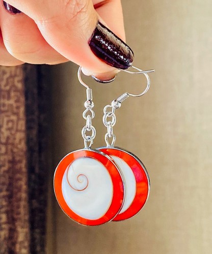 Pretty round orange spiral - orange,