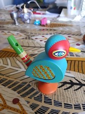 Vintage Sifflet En Bois En Forme D'oiseau