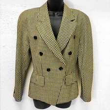 Vintage Escada Print Blazer Yellow & Black ESCADA size 36