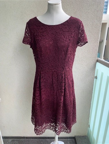 Robe rouge brique bordeaux - robe,
