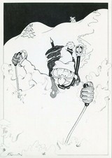 CPSM / DESSIN DE JEFF / HUMOUR FANTAISIE / LES JOIES DU SPORT / GARE A LA TASSE