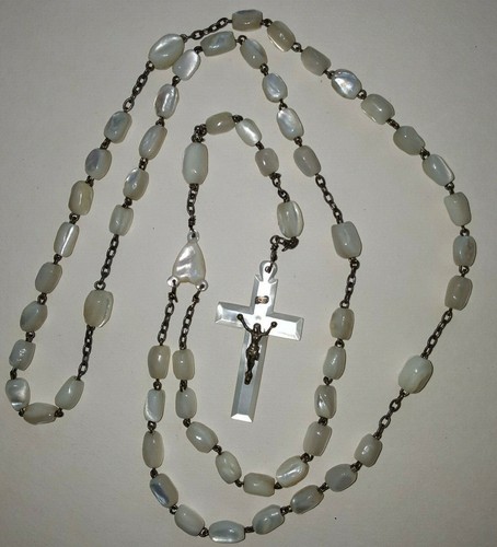 Croix nacre ancien grand - nacre,