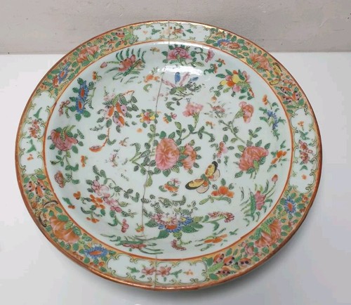 Cassée assiette ancienne - cassée,