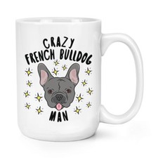 Fou Bouledogue Français Homme Stars 426ml Grand Tasse - Drôle Chien Chiot Grand