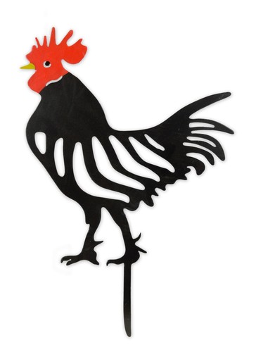 Une silhouette coq - en, fonte