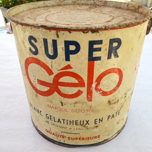 Ancien seau publicitaire super - ancien,