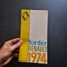 RENAULT   catalogue TEINTIER septembre 1973