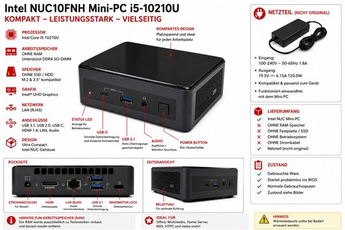 Intel nuc10fnh mini desktop - intel, mini-pc