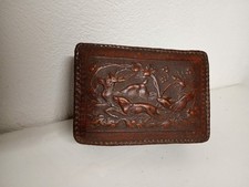 Boite à cigarettes en cuir de