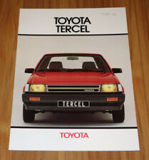 Catalogue TOYOTA TERCEL L20 Berline 5 portes de 1983