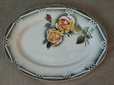 Ancien Plat Ovale Faïence