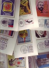 SUPER LOT 100 CARTES MAXIMUM 1er JOUR SOIE DIFFERENTES 1970/1986
