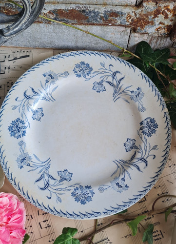 Ancienne assiette plate - ancienne, terre