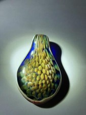 fine art glass pendant handblown glass implosion design heady jewelry