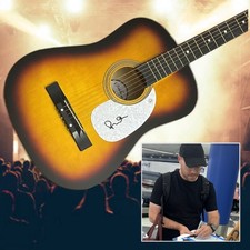 GFA Ryan O'Neal Singer Couchage At Last Signé Acoustique Guitare Proof COA