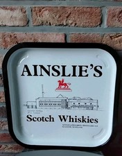 Ancien plateau Ainslie ́s scotch whisky en Métal 