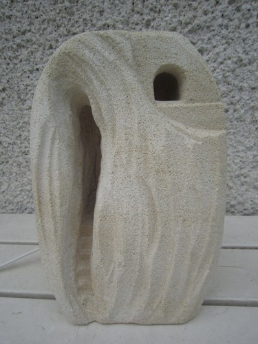 Lampe sculpture pierre - sculpture, en