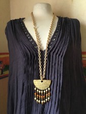 Imposant collier doré JACKY de G. Je t’aime pour la vie en TBE.
