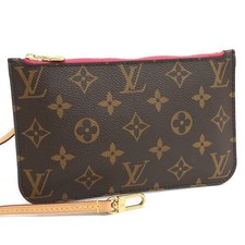Pochette monogramme LOUIS VUITTON pour toile accessoire fuchsia Neverfull T00T