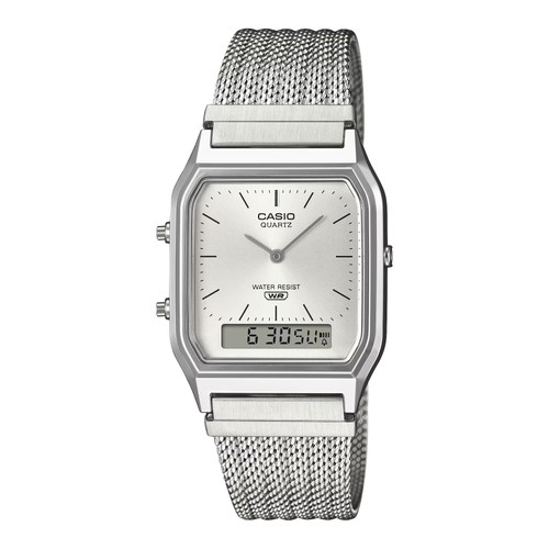 Casio montre argent analogique - argent,