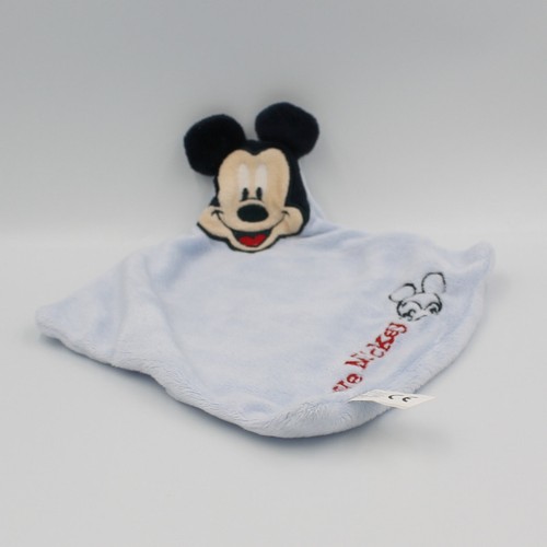 Doudou plat mickey bleu - doudou,