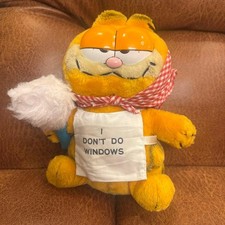 Peluche Garfield vintage années 80 25 cm fourrure douce jouet de collection r...