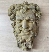 Sculpture En Pierre de Bacchus Ou Dionysos mythologie gréco-romaine cornes