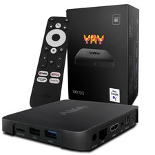 ► VU+ YAY GO Android TV 12, 4K UHD Streaming Box, Chromecast Player IP-Récepteur