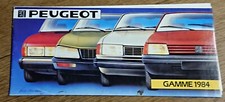 Catalogue publicitaire gamme Peugeot 1984 604 505 205 104 305 J5 J9 GT V6 Turbo