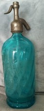 Siphon eau de seltz ancien bleu. Eaux Gazeuses Entrepôts Servannais