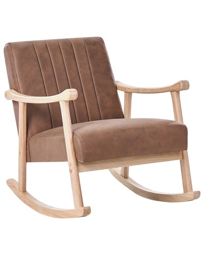 Fauteuil bascule cuir pu - fauteuil,