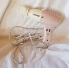 Sèche cheveux vintage Moulinex rose et beige, fonctionne