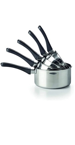 Lot casseroles inox - de, 5