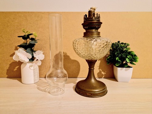 Lampe pétrole verre - en,