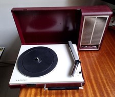 Valise tourne-disque RADIOLA vintage bordeaux 1960-1970