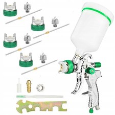 Kit pistolet à peinture Rosfix HVLP - 4 buses, réservoir de 600 ml, pistolet ...
