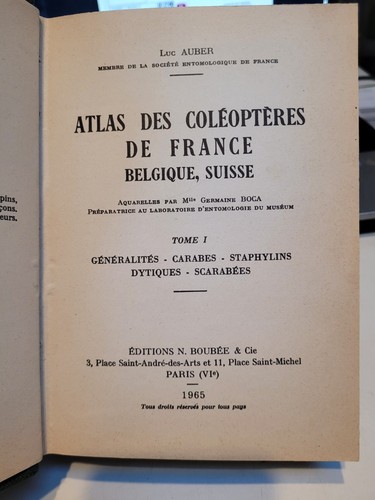 Atlas des coleopteres - atlas,