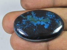 Cabochon ovale shattuckite naturel 23X55X5MM pierre précieuse en vrac pour bi...