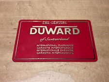 Nouvelle - DUWARD - Carte De Garantie Internationale - Pour Montres