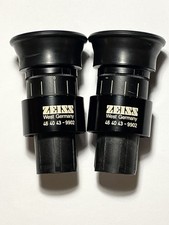 2 Oculaires de microscope  Zeiss 46 40 43 - 9902 Kpl-W 10x/18 d'origine vintage
