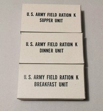 🔵 Lot 3 Reproduction de Ration K pleine 1942/43 us WW2 Normandie d day gi WWII