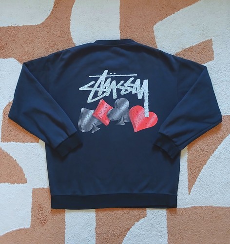 Sweat stüssy card suits - stüssy, "card