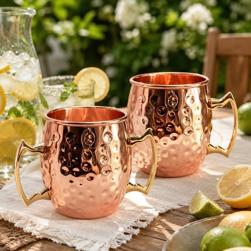 Tasses martelées acier - 2,
